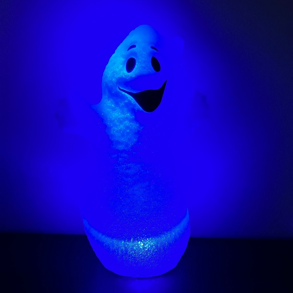LED fiber optic type melted plastic popcorn changing color ghost lamp battery - Picture 9 of 10